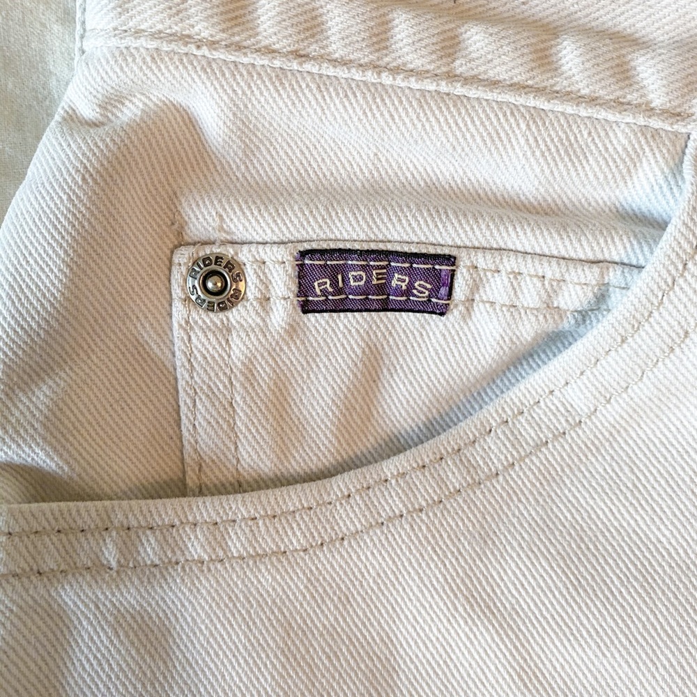 VINTAGE WHITE DENIM JEAN PANT - Picture 4 of 6